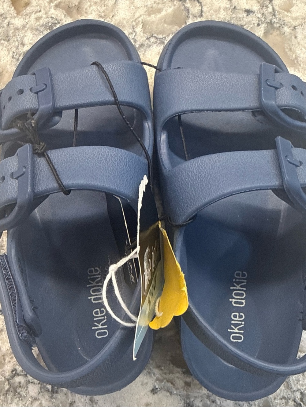 jcpenney Okie Dokie Blue Kids' Double Strap Adjustable Sandals